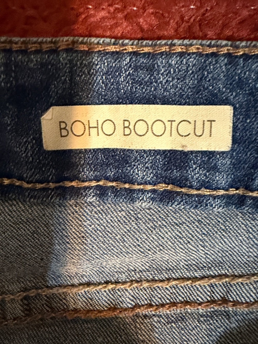 Vintage America Women's Bootcut Jeans in Blue Mid Wash - Picture 3 of 4